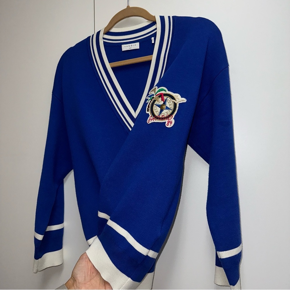 Sandro v-neck pullover cruise collection